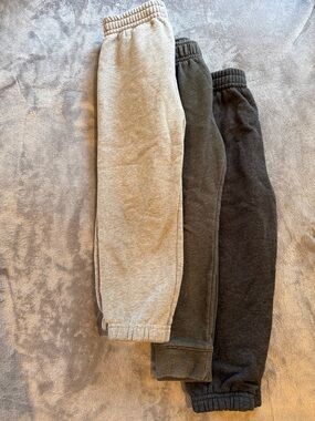 Kids Elastic Cuff Sweatpants - Set of 3 - Grey Mix